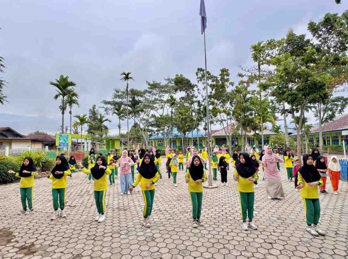Semangat Kebersamaan Warnai Senam dan Jalan Santai Keluarga Besar MIN 2 Kerinci
