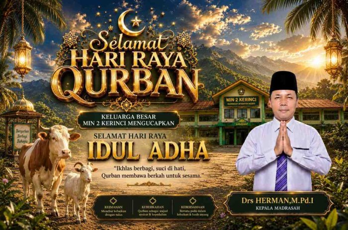 Keluarga Besar MIN 2 Kerinci Ucapkan Selamat Hari Raya Idul Adha 1447 H Keluarga Besar MIN 2 Kerinci Ucapkan Selamat Hari Raya Idul Adha 1447 H