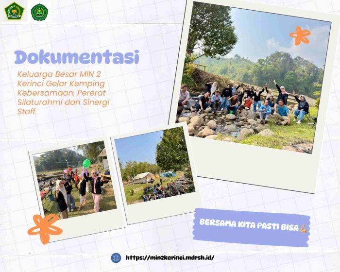 Keluarga Besar MIN 2 Kerinci Gelar Kemping Kebersamaan, Pererat Silaturahmi dan Sinergi Staff Keluarga Besar MIN 2 Kerinci Gelar Kemping Kebersamaan, Pererat Silaturahmi dan Sinergi Staff