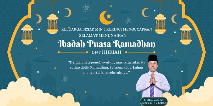 Keluarga Besar MIN 2 Kerinci Sambut Ramadan 1447 H dengan Penuh Sukacita dan Harapan