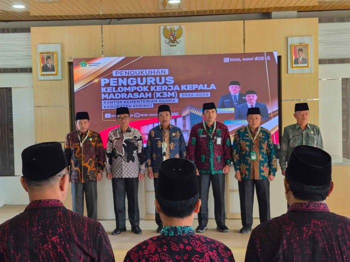 Pengukuhan Pengurus K3M Kab. Kerinci 2026–2030 Resmi Dilantik, MIN 2 Kerinci Siap Perkuat Kolaborasi Pengukuhan Pengurus K3M Kab. Kerinci 2026–2030 Resmi Dilantik, MIN 2 Kerinci Siap Perkuat Kolaborasi